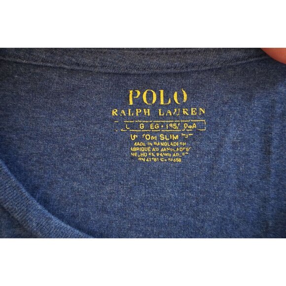 Polo Ralph Lauren Men’s Blue Custom Slim Fit Shirt - Size L - Picture 4 of 5